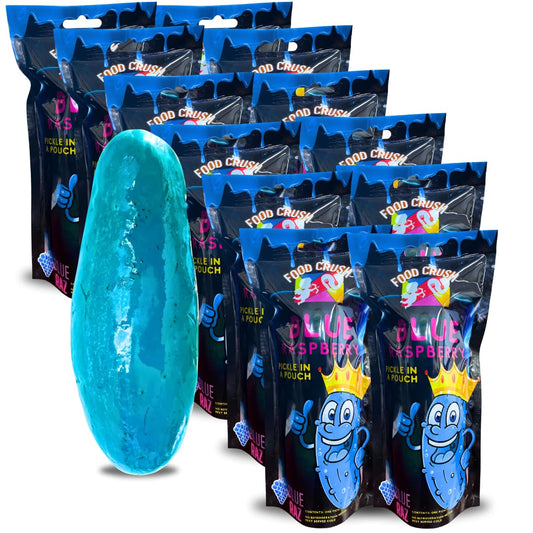 Blue Raspberry Pickles In A Pouch-Blue Raz Single Pickle In A Pouch X 12-Bulk Wholesale. Used for Pickle Kits from Tiktok by Food Crush