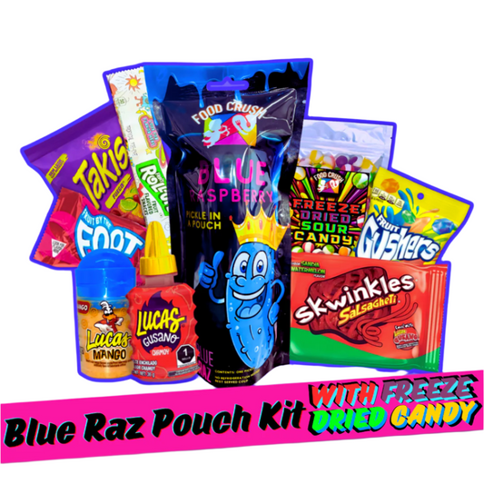 Blue Raz Pickle Kit Pouch w/ 2oz Freeze Dried Candy