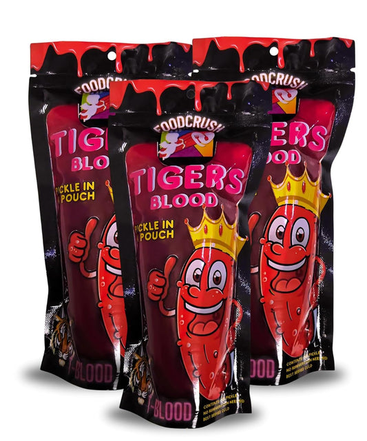 Tigers Blood Pickle In A Pouch X3 (Pack of 3) by Food Crush. (Coconut, Cherry Flavors) Tiktok Trend Items similar to the chamoy pickle kit