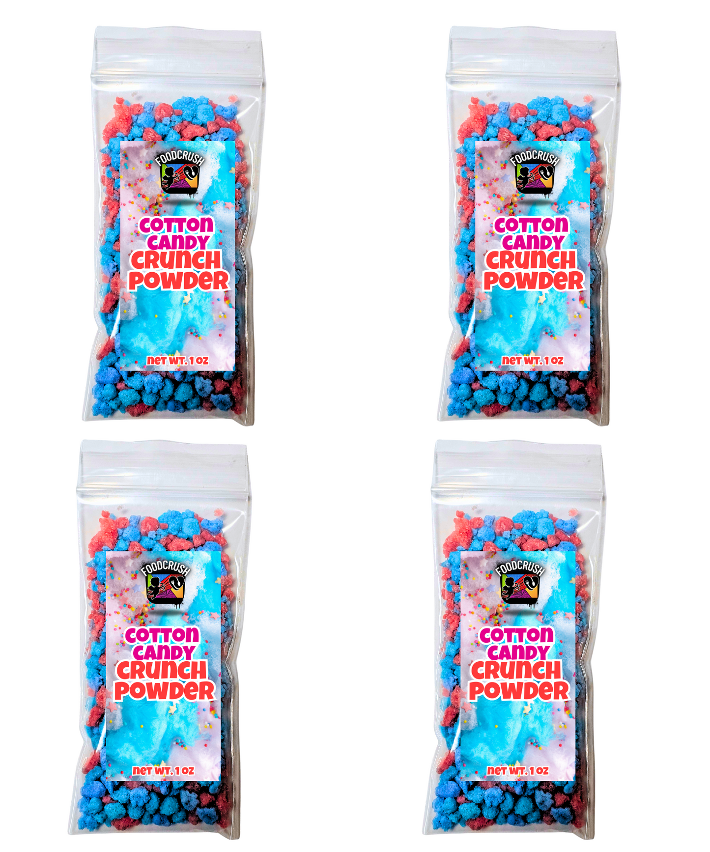 Food Crush Cotton Candy Crunch Powder - 4 Pack